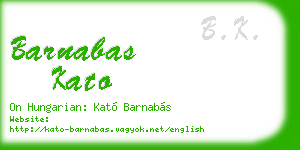 barnabas kato business card