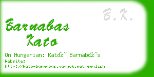 barnabas kato business card